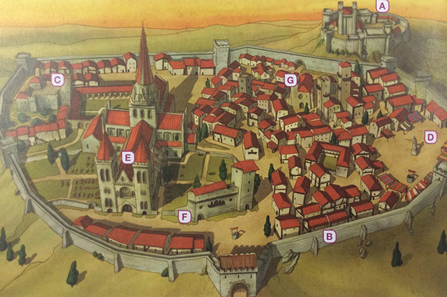 Divisão de um aldeia medieval