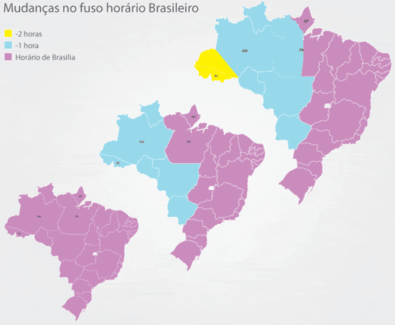 Fusos horários no Brasil