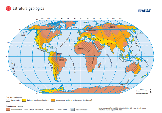 Mapa Mundi geológico