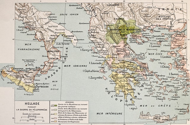 Mapa de Esparta